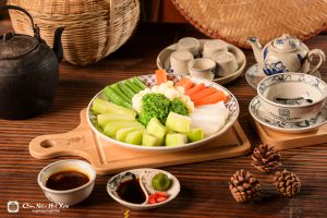 Rau củ luộc chấm kho quẹt