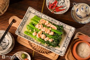 Cải ngồng xào tôm