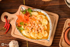 Tàu hũ non sốt chanh dây hải sản